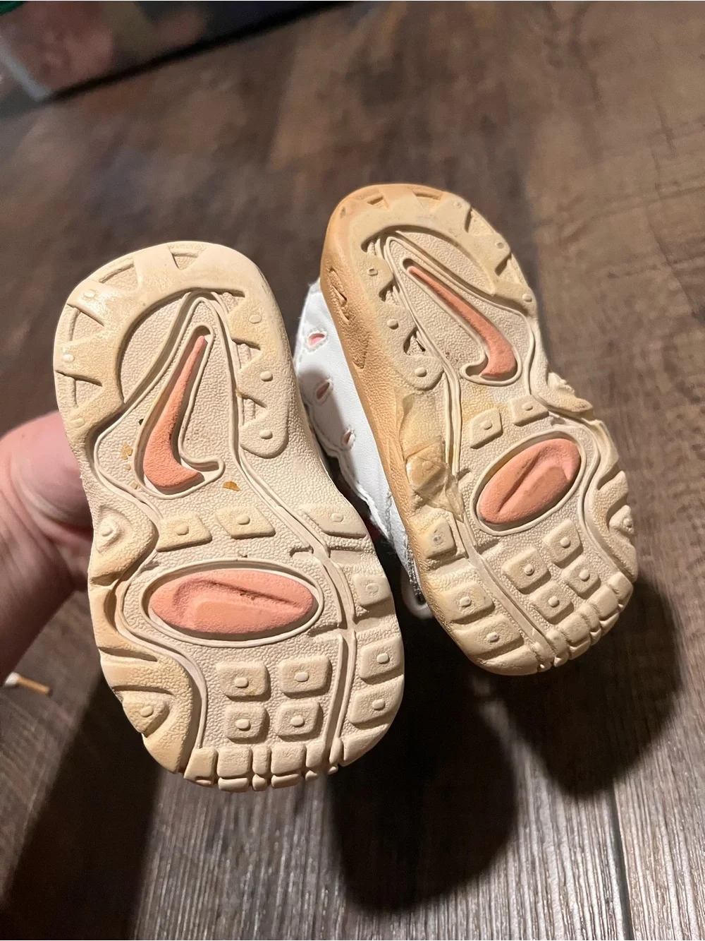 Vintage Nike Kids White and Pink Athletic Sneakers